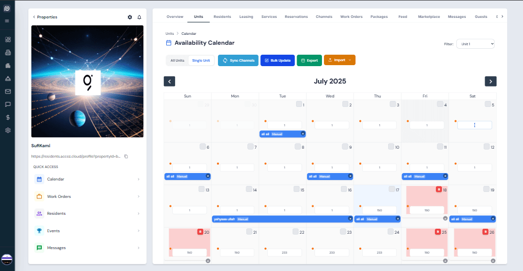 Accez — One dashboard. 400+ booking channels. Zero physical keys. The operating system for Middle East property managers. — screenshot 3