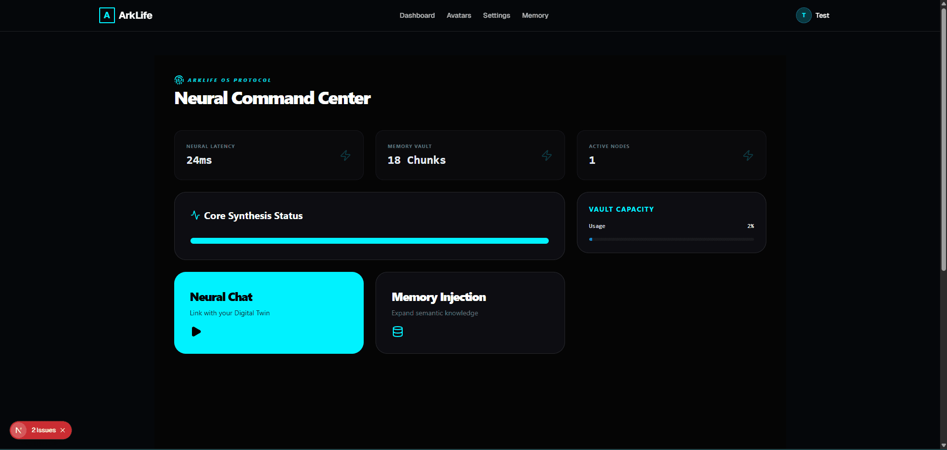 ArkLife — Voice cloning, facial animation, and RAG-powered memory — a living digital twin in 15 minutes. — screenshot 3
