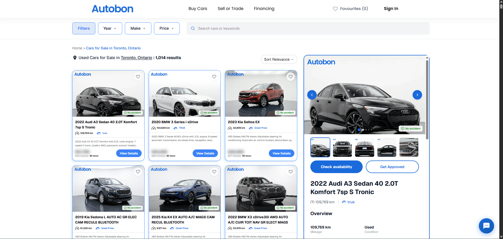 Autobon — Buy, sell, and finance cars from anywhere in Canada. Free doorstep delivery. Zero dealership pressure. — screenshot 2