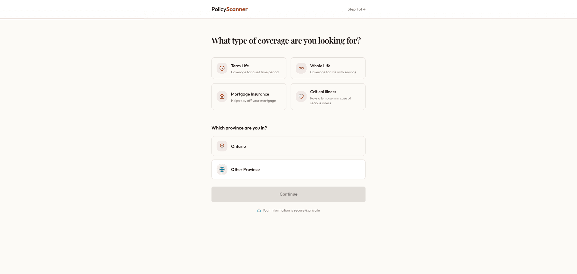 PolicyScanner — Compare 20+ Canadian insurers in 2 minutes. Unbiased recommendations. Licensed brokerage workflow. — screenshot 2